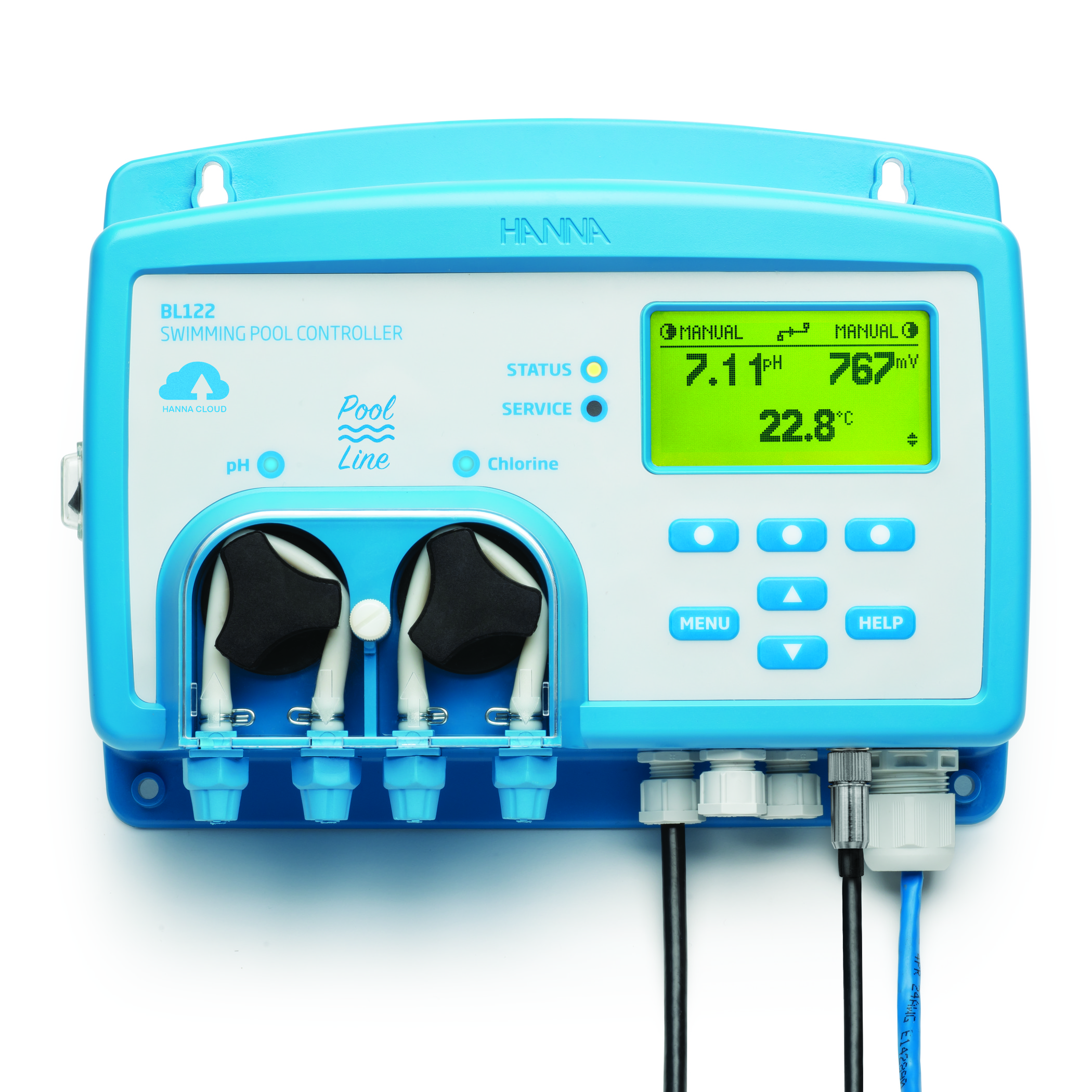 Bộ Điều Khiển pH/ORP Trong Bể Bơi Kết Hợp Bơm (Hanna Cloud)