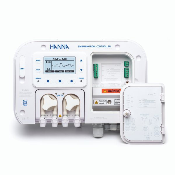 Bộ kiểm soát pH/ORP trong bể bơi, kết hợp bơm, ngõ ra 4-20 mA