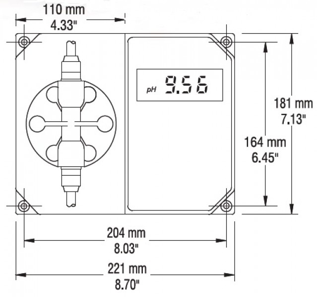 Màn Hình Kiểm Soát pH Kết Hợp Bơm 