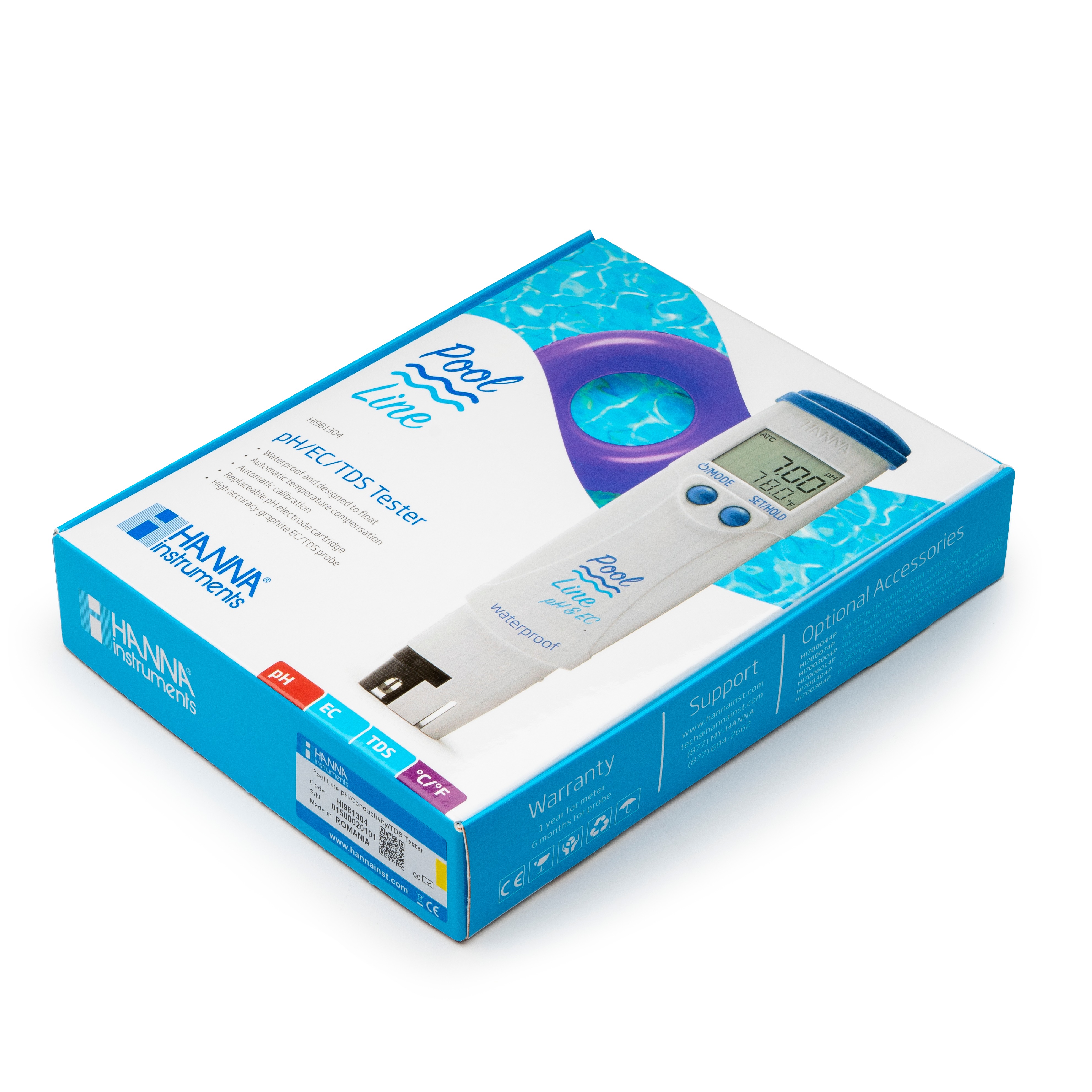 Bút Đo pH/Độ Dẫn /TDS/Nhiệt Độ Chuyên Trong Hồ Bơi Pool Line 