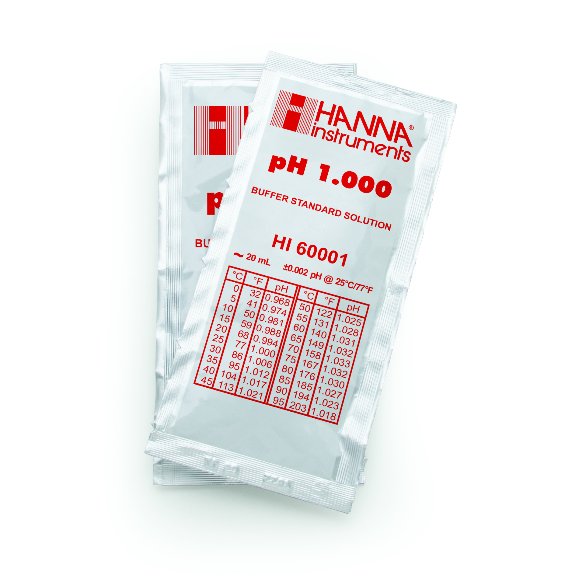 Dung Dịch Hiệu Chuẩn pH 1.000, gói 20mL (25 gói)