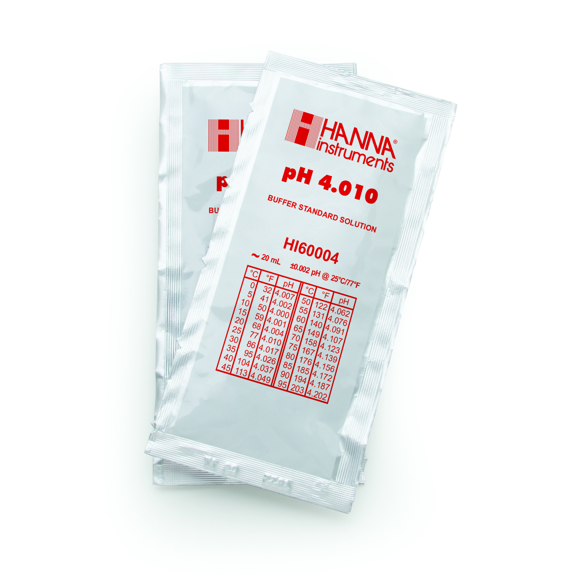 Dung Dịch Hiệu Chuẩn pH 4.010, gói 20mL (25 gói)