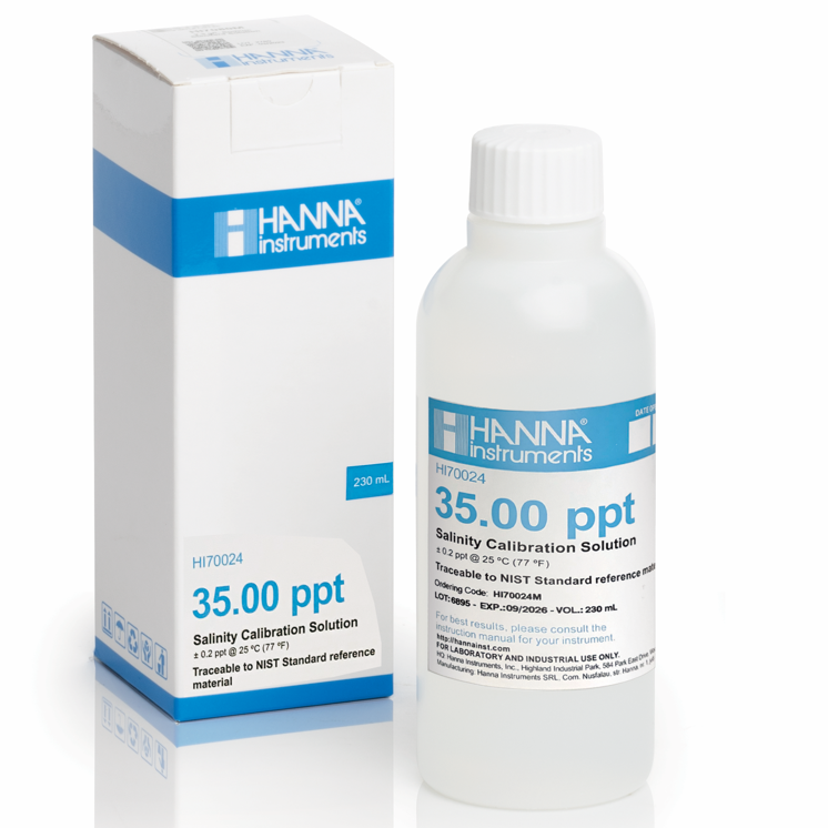 Dung Dịch Hiệu Chuẩn Độ Mặn 35.00 g/L (ppt), Chai 230 mL