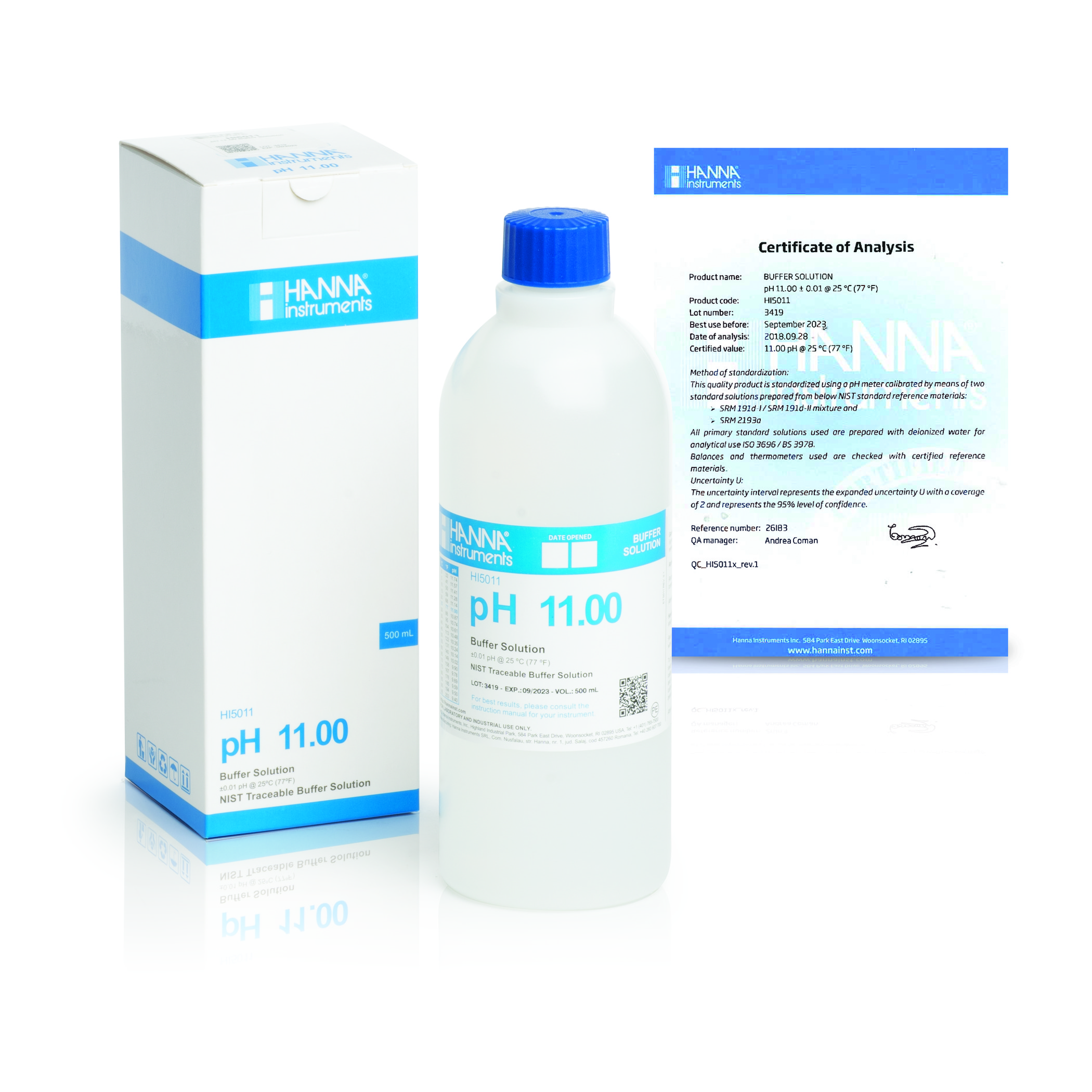 Dung Dịch Hiệu Chuẩn pH 11.00, 500 mL