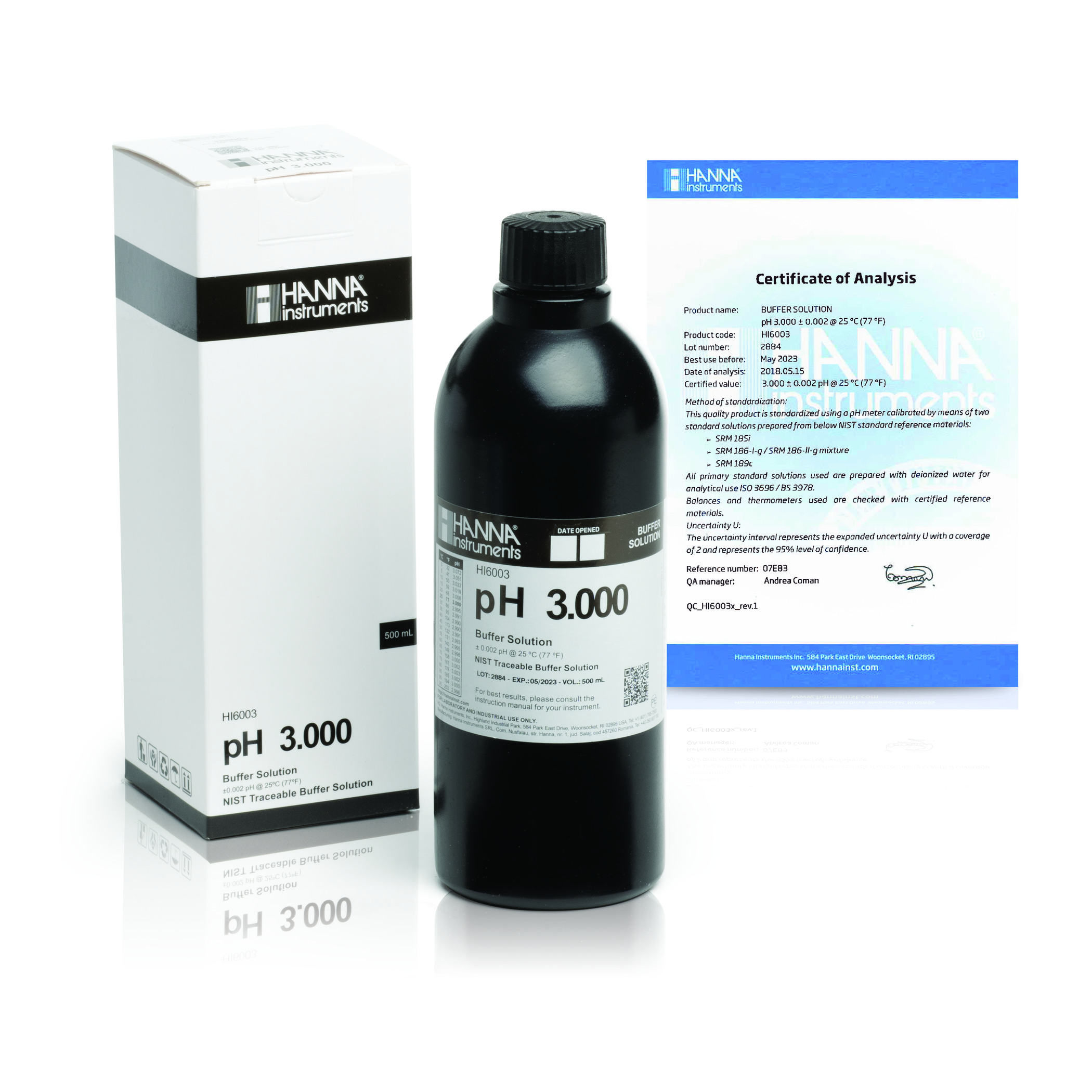 Dung Dịch Hiệu Chuẩn Millesimal pH 3.000, 500 mL