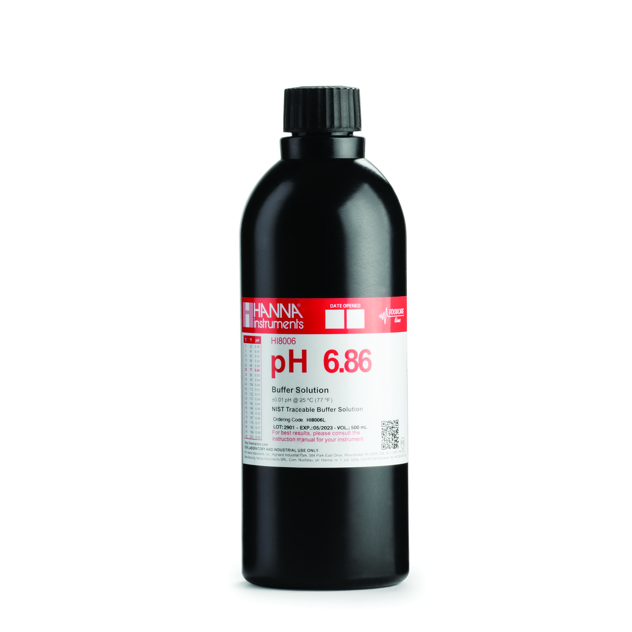 Dung Dịch Hiệu Chuẩn pH 6.86, Chai FDA 500 mL