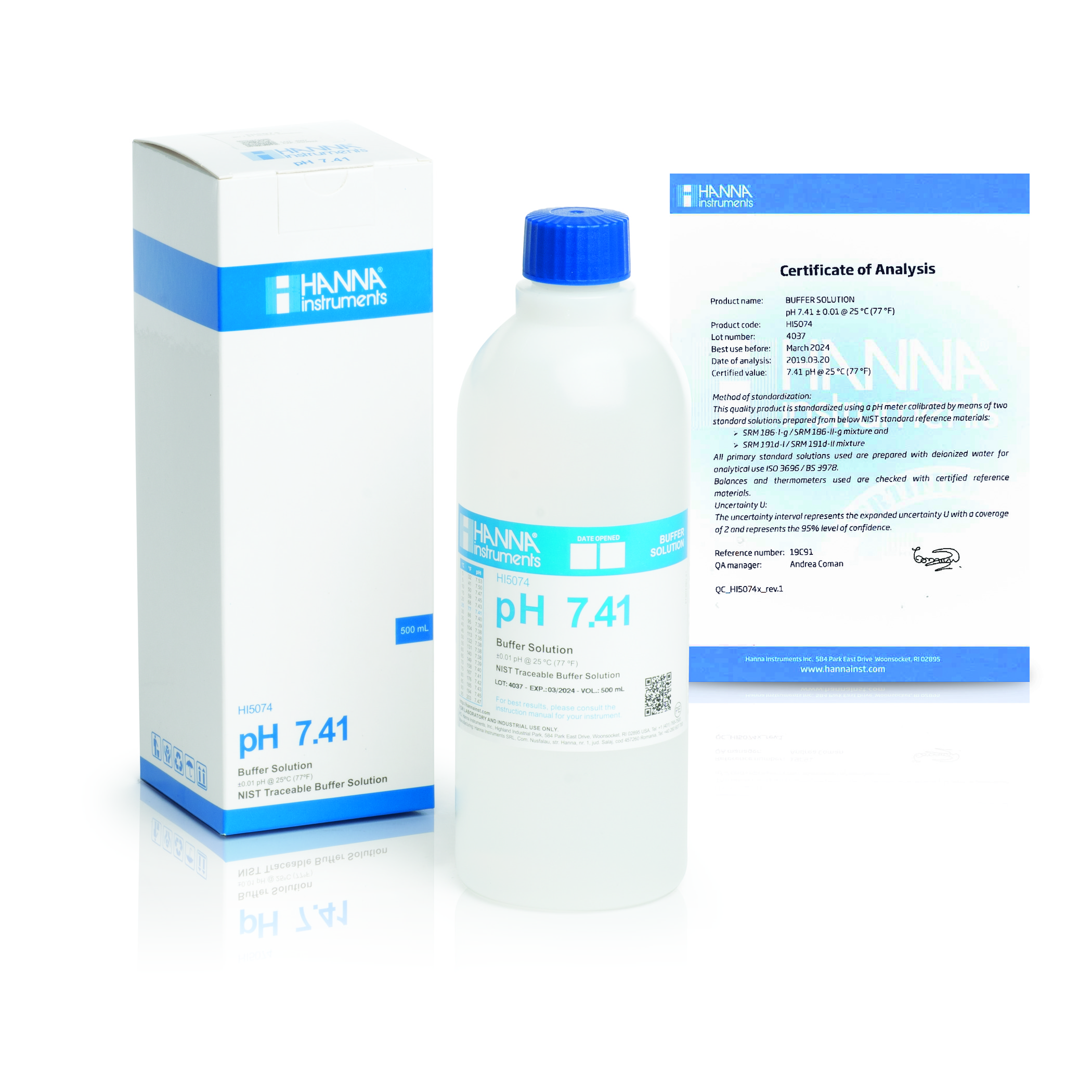 Dung Dịch Hiệu Chuẩn pH 7.41, 500 mL