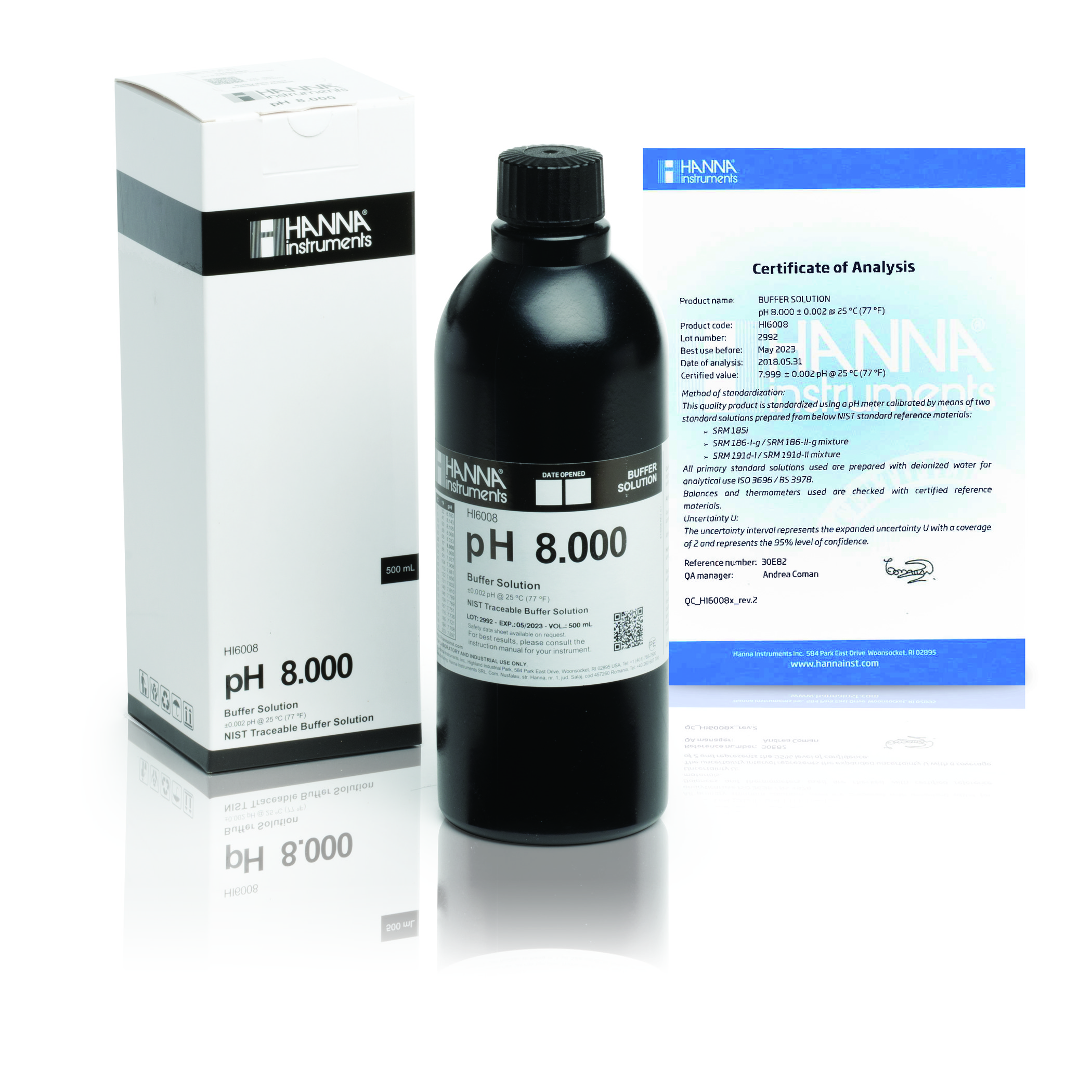 Dung Dịch Hiệu Chuẩn Millesimal pH 8.000, 500 mL