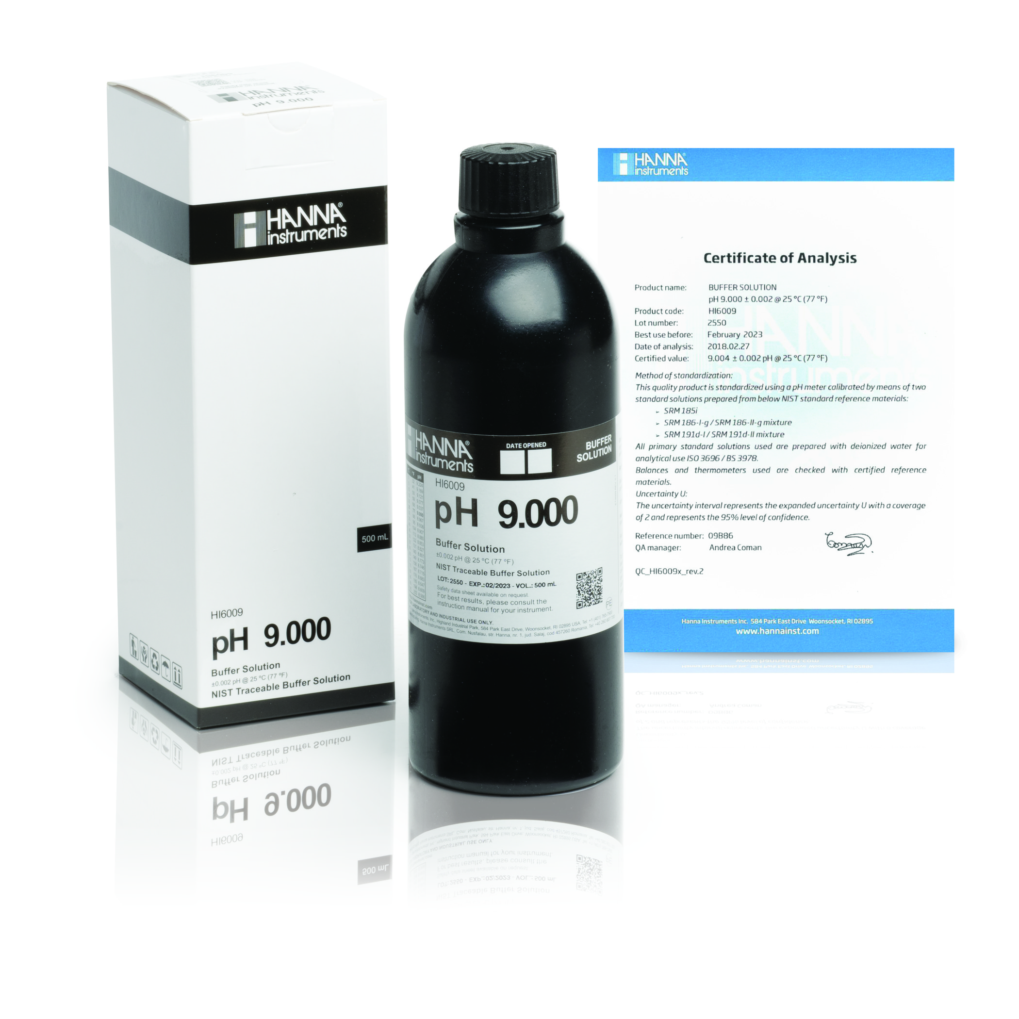 Dung Dịch Hiệu Chuẩn Millesimal pH 9.000, 500 mL