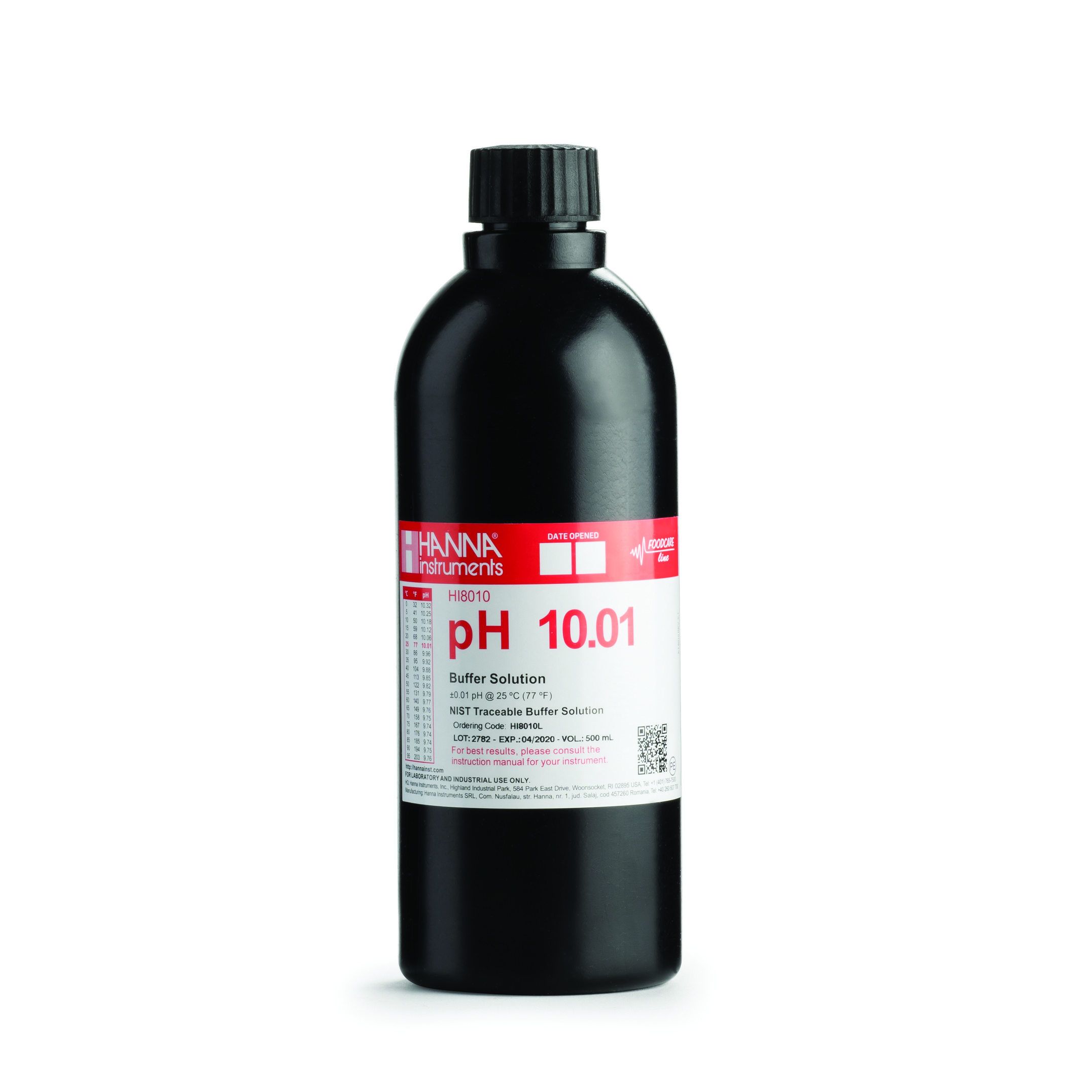 Dung Dịch Hiệu Chuẩn pH10.01, Chai FDA 500 mL