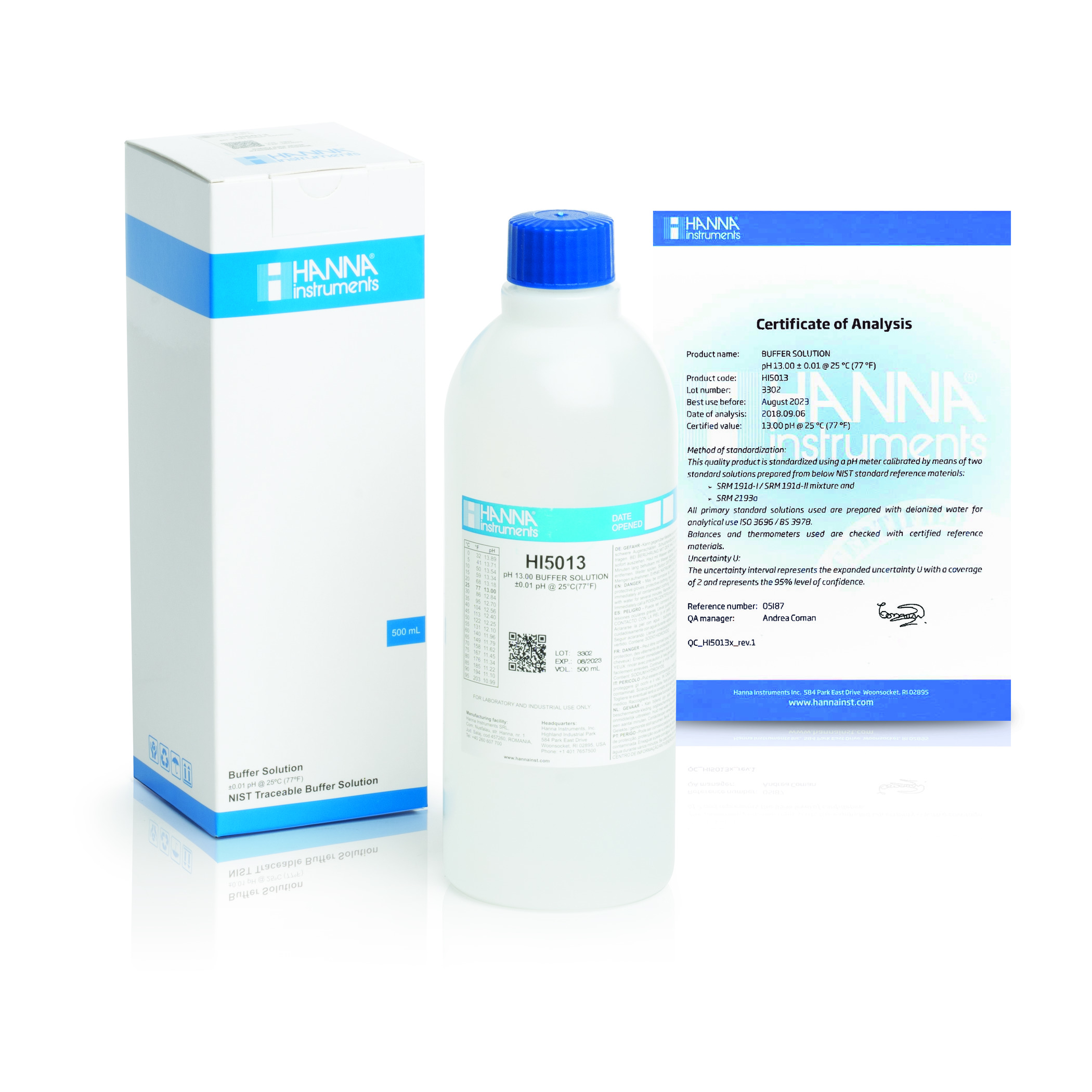 Dung Dịch Hiệu Chuẩn pH13.00, Chai 500 mL