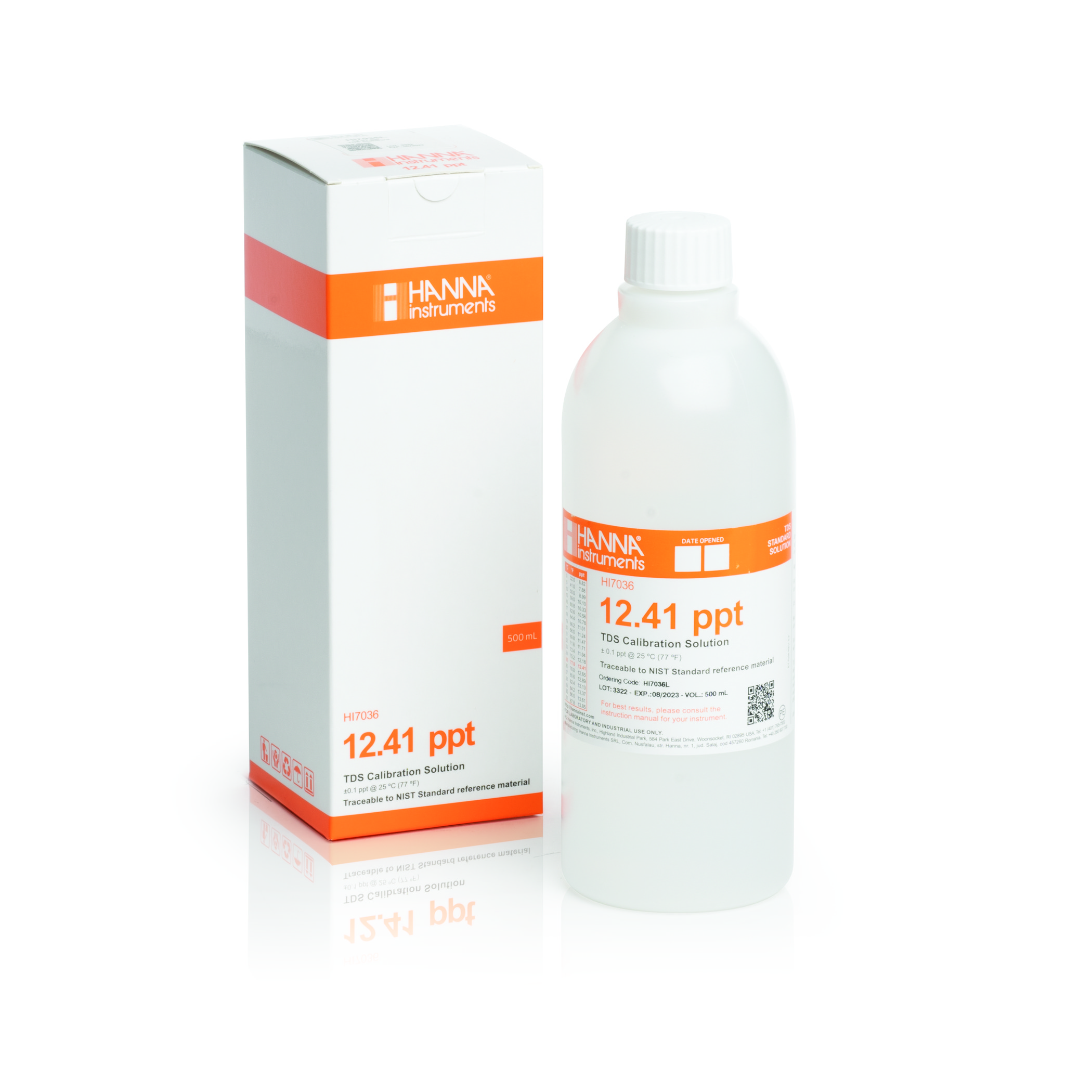 Dung Dịch Hiệu Chuẩn TDS 12.41 g/L (ppt), Chai 500mL