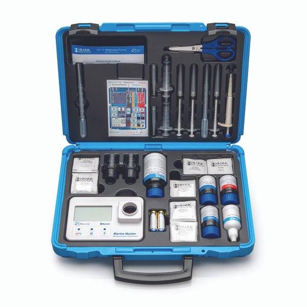 Combo Máy Đo Đa Chỉ Tiêu Nước Mặn HI97115 Kèm Thuốc Thử Có Kết Nối Bluetooth