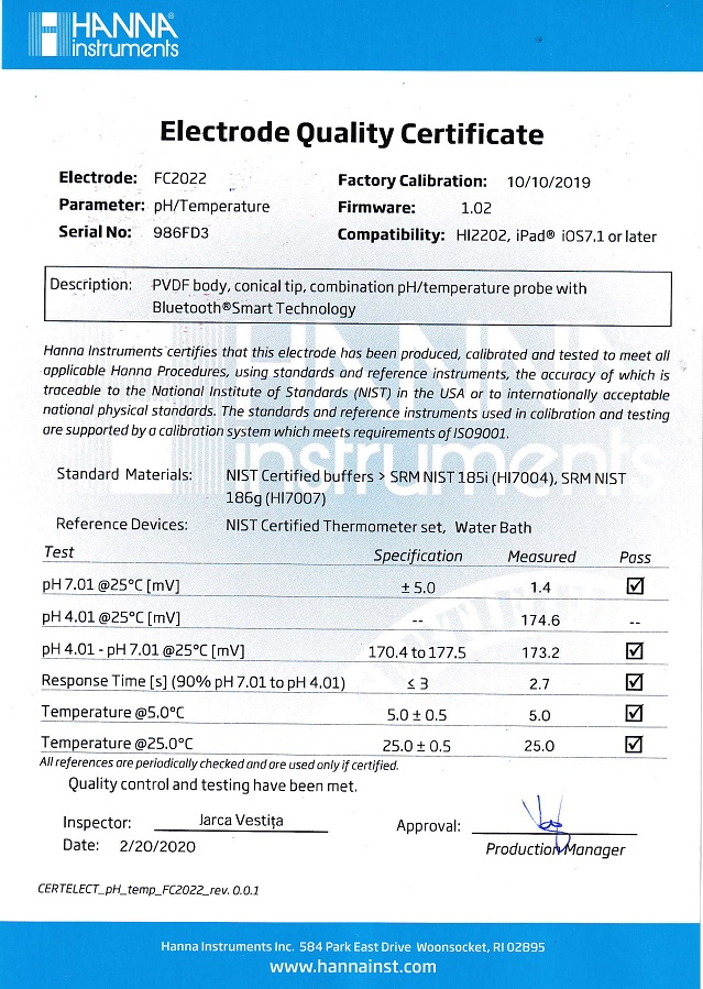 Điện Cực HALO® Bluetooth Đo pH Thực Phẩm