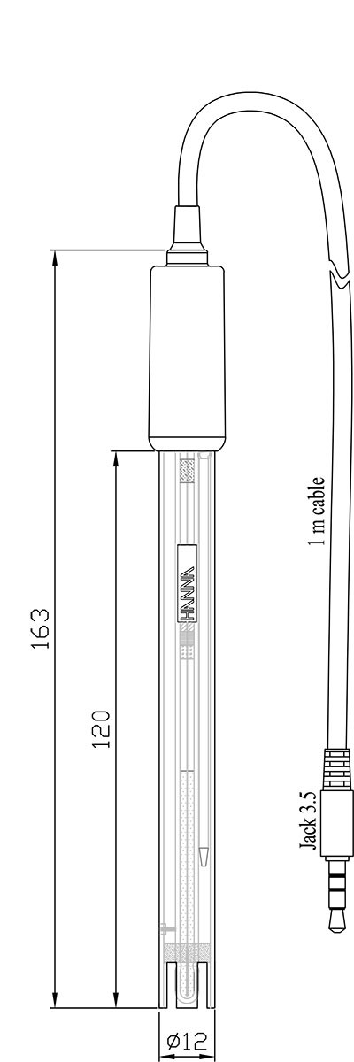 Điện Cực pH Thân Nhựa PEI Cổng 3.5mm