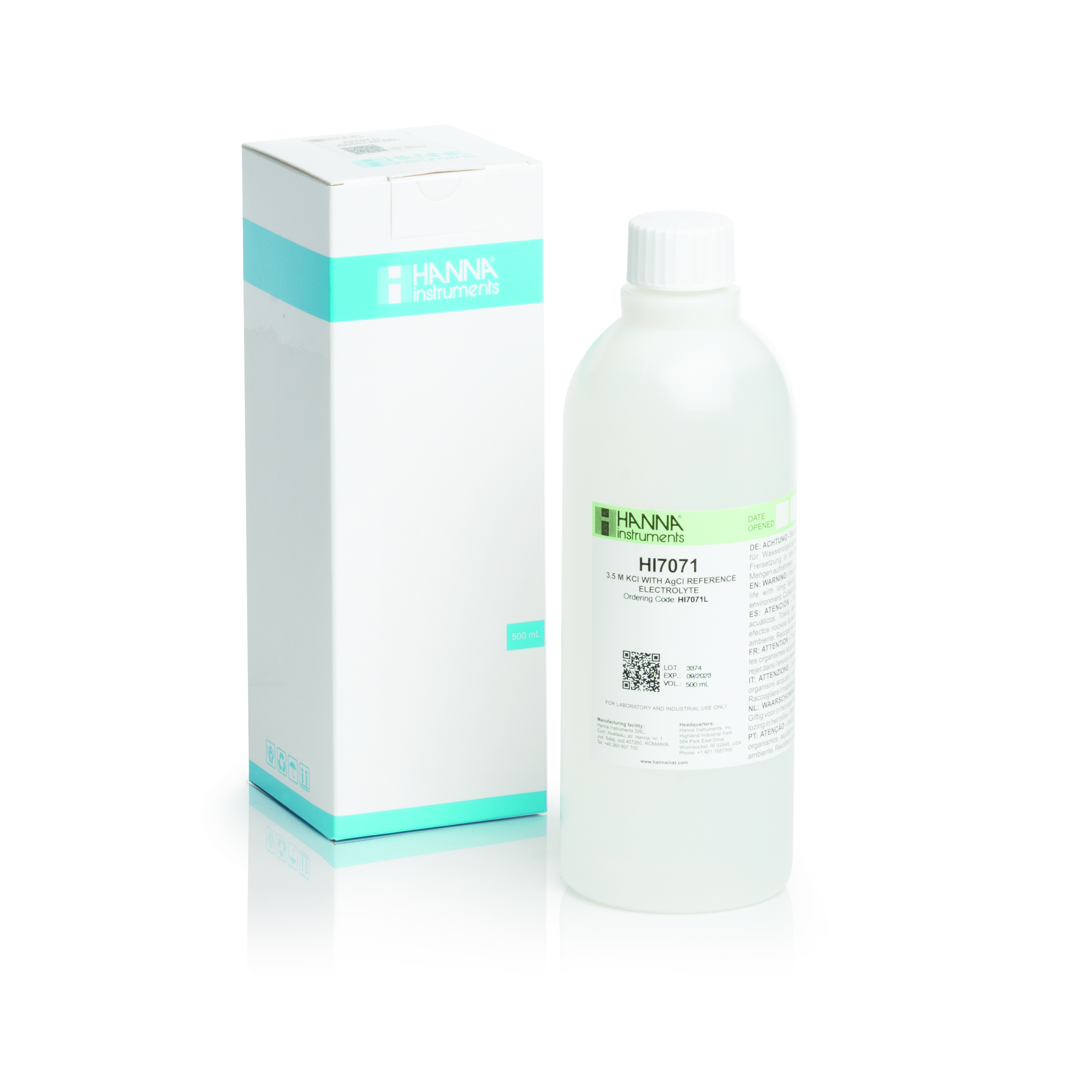 Dung Dịch Châm Điện Cực pH Mối Nối Đơn, 500mL