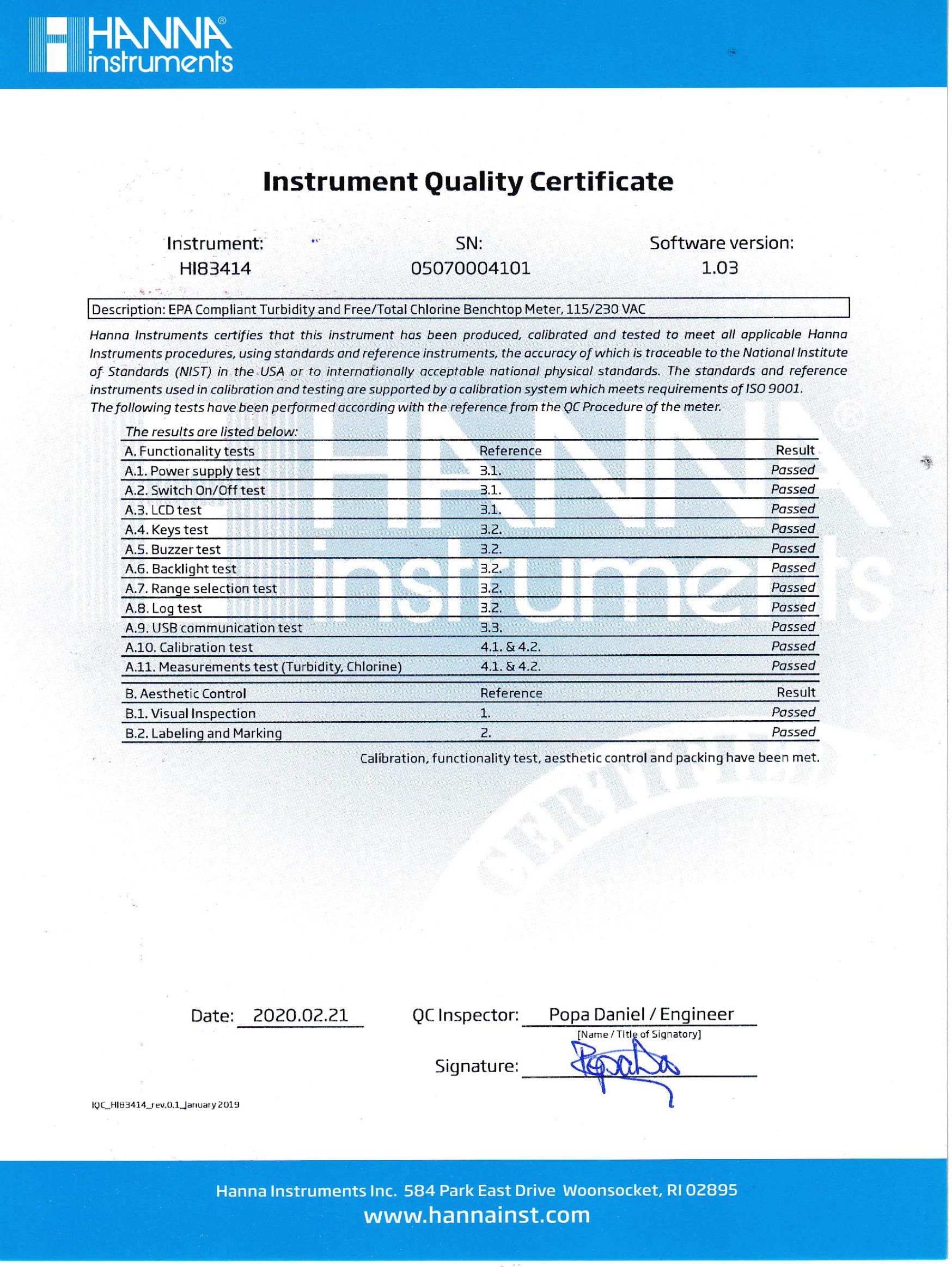 Máy Đo Độ Đục Và Clo Để Bàn Theo Tiêu Chuẩn EPA Máy Đo Độ Đục Và Clo Để Bàn Theo Tiêu Chuẩn EPA