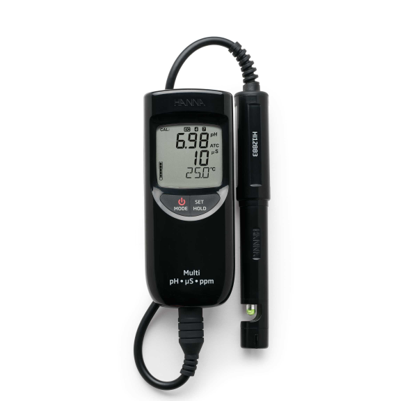 Máy Đo pH/EC/TDS/Nhiệt Độ Chống Thấm Nước (Thang Thấp)