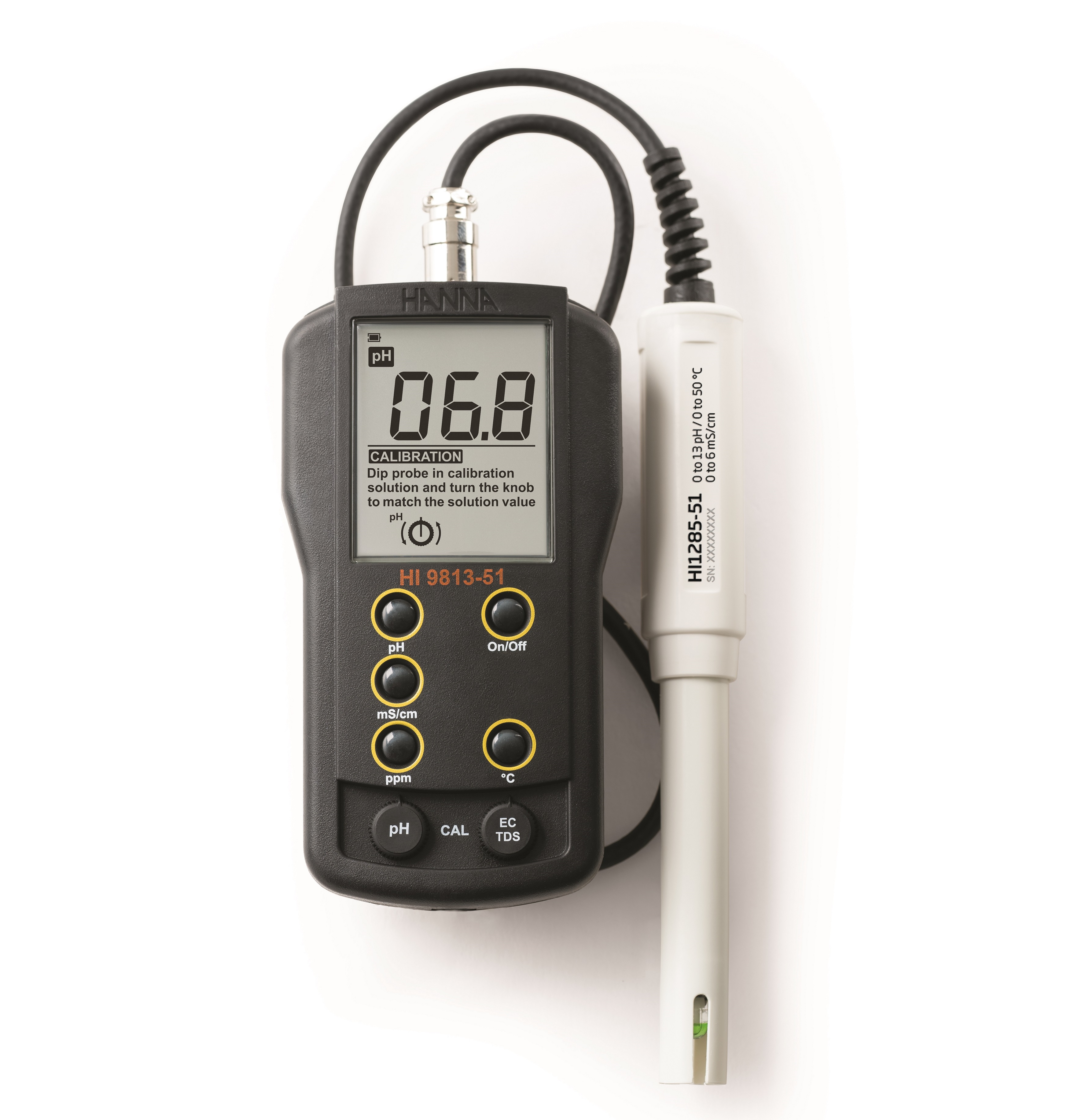 Máy Đo pH/EC/TDS/Nhiệt Độ Thang Cao