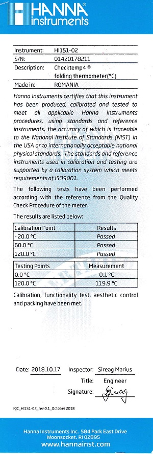 Nhiệt Kế Bỏ Túi Checktemp® 4
