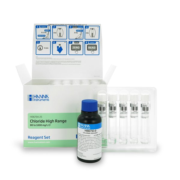 Thuốc Thử Cloride HR Dùng Cho Máy Đo, 25 Lần Đo