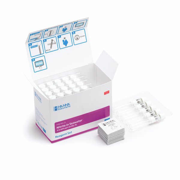 Thuốc Thử Nitrit, Nước Mặn (0-600 µg/L), Ống 16 mm, 25 Lần Đo
